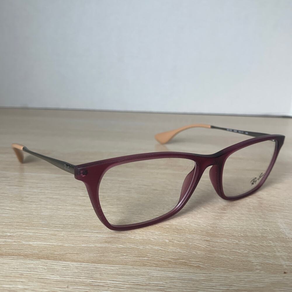 Ray-Ban RB7053 5526 Eyeglasses Matte Reddish Purple Frames 54-17-140 NEVER USED